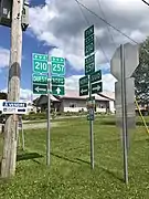Eastern terminus of Route 210 in Chartierville.