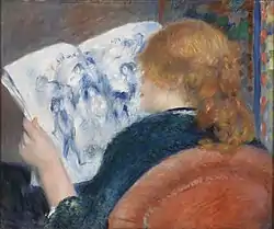 Renoir, Young Woman Reading an Illustrated Journal (c. 1880)