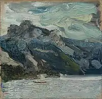Lake Traun with Mountain Sleeping Greek Woman, 1907, Leopold Museum