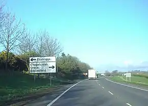 Road sign on the A75 - geograph.org.uk - 1307377.jpg
