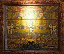The Lacquer wood painting at Vua Rộc temple, dedicated to general Đoàn Thượng Công of Lý dynasty in Kien Xuong district, Thái Bình Province, 18th century AD.