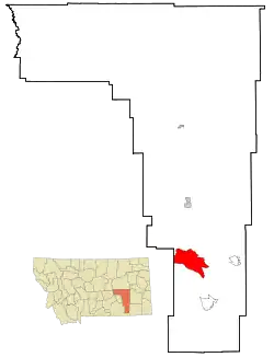Location of Lame Deer, Montana