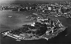 US Navy photograph of the Royal Australian Navy's Garden Island Naval Precinct, c. 1962