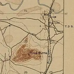 Sacate, Arizona c. 1913 (USGS Maricopa quadrangle, map held at Perry-Castañeda Library)