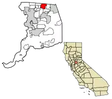 Location of Citrus Heights in Sacramento County and California