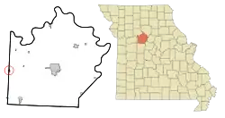 Location of Blackburn, Missouri