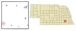 Location of Tobias, Nebraska
