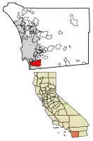 Location of Chula Vista, California