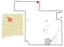 Location of Regina, New Mexico