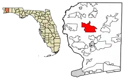 Location of Allentown in Santa Rosa County, Florida.