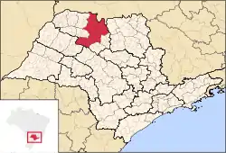 Location of the Microregion of São José do Rio Preto