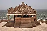 The smaller of the twin temple