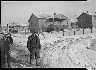 Miner returning from work