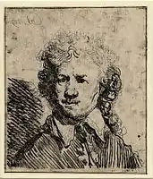 B338, 1629, one of two impressions, here with pen additions, British Museum, also Rijksmuseum.