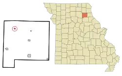 Location of Leonard, Missouri