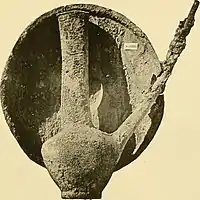 Silver ewer and copper paten from the tomb of Meskalamdug.