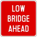 Bridge with low headroom ahead