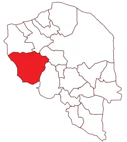 Location of Sirjan County in&nbsp;Kerman&nbsp;province