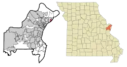 Location of Riverview, Missouri