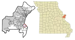 Location of Wilbur Park, Missouri