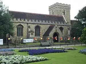 St Peter's Church, Bedford, where Farrar carried out inspection reports