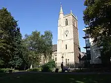 A picture of St&nbsp;James' Priory in Bristol where Hill was baptised
