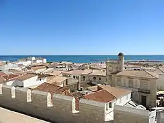 View from the roof battlements
