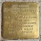 Stolperstein für Johannes Hoffmann