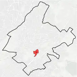 Location of neighborhood in the municipality of Athens