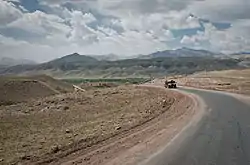 A road in the Tagab District of Kapisa Province