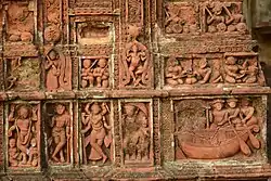 Terracotta panels at Bankati temple