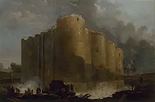 The Bastille in the Early Days of Its Demolition (1789), 96 x 135 cm., Musée Carnavalet