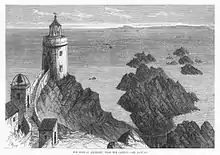 Les Casquets looking east (towards Alderney)