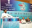 Ram Vilas Paswan as the Union Minister of Chemicals & Fertilizers and Steel, addressing at "India Chem 2008" Industry meet in Mumbai on 10 June 2008.