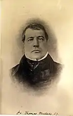 Oval portrait photograph of Thomas Mulledy