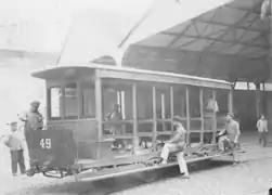 A Lacroze Company horse-drawn tram