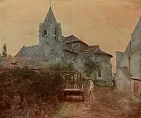 Eglise Saint Aubin, Treves, near Saumur, 1909