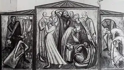 Triptycon. The Beheading of Sct. John the Baptist. Oil on canvas. Partial destroyed. ca.1930 (Artedonna p.&nbsp;179)