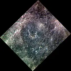 Tsʻai Wen-Chi crater in approximate color