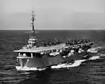 USS Block Island underway, summer 1953