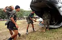 Relief aid delivery in Real, December 2004