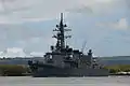 JS Akebono leaving Pearl Harbor on 6 July 2010.