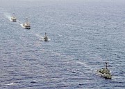 with BRP Rizal (PS-74), USS Chung-Hoon (DDG-93), and USS Howard (DDG-83) at CARAT Philippines 2011 exercise with the US Navy.
