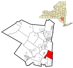 Location in Ulster County and the state of New York.