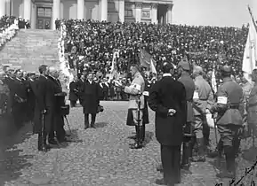 Parade of the White Guard on 16 May 1918 after the Battle of Helsinki