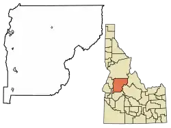 Location of Donnelly in Valley County, Idaho.