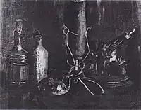 Still Life with Bottles and a Cowrie Shell, 1884, Private collection (F64)