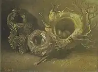 Still Life with Three Birds' Nests, 1885, Kröller-Müller Museum, Otterlo, Netherlands (F112)