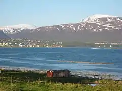 Håkøya, looking towards the city of Tromsø