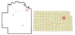 Location within Wabaunsee County and Kansas